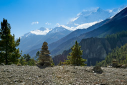 Hiking behind and up from Manang.        28°39'33